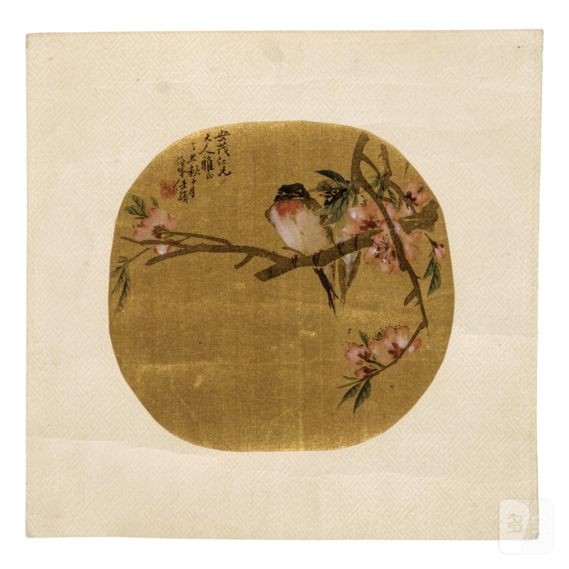 任伯年（1840-1896）、浦華（1830-1911） 花鳥 竹石 團扇面二幀 鏡心 | REN BONIAN (1840-1896); PU HUA (1830/32-1911)